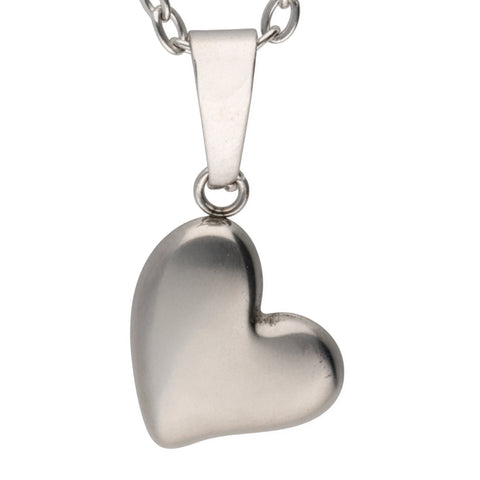 Charm de acero inoxidable en forma de corazón - resistente a la corrosión, curvado, 14 mm