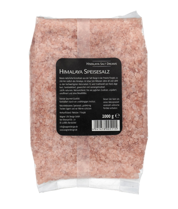 Kristallsalz, grob für Salzstreuer | 1 Kg Nachfüllbeutel | 100 % Natursalz