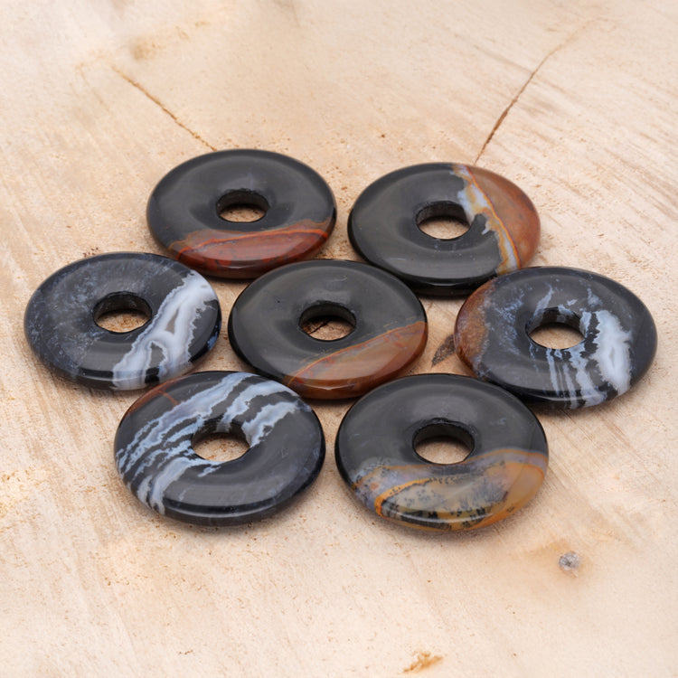 Sardonyx Donut | 30 mm Anhänger + Baumwollband