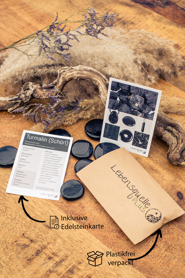 Turmalin, schwarz (Schörl) Scheibenstein