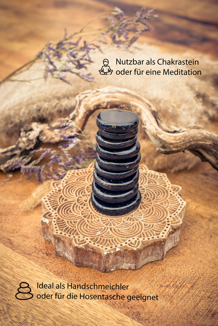 Turmalin, schwarz (Schörl) Scheibenstein