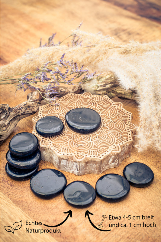 Turmalin, schwarz (Schörl) Scheibenstein