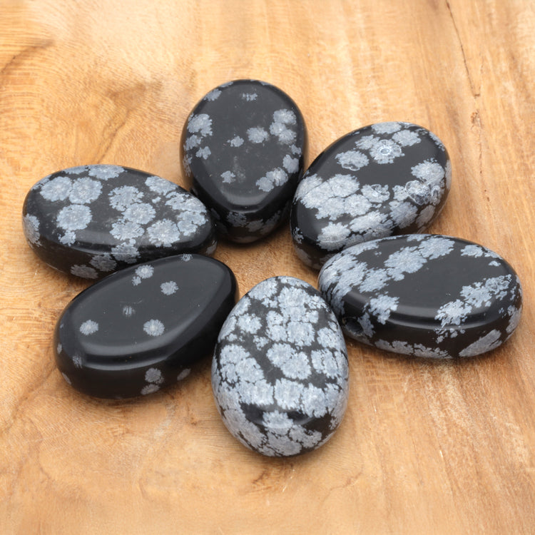 Schneeflockenobsidian Tropfenanhänger