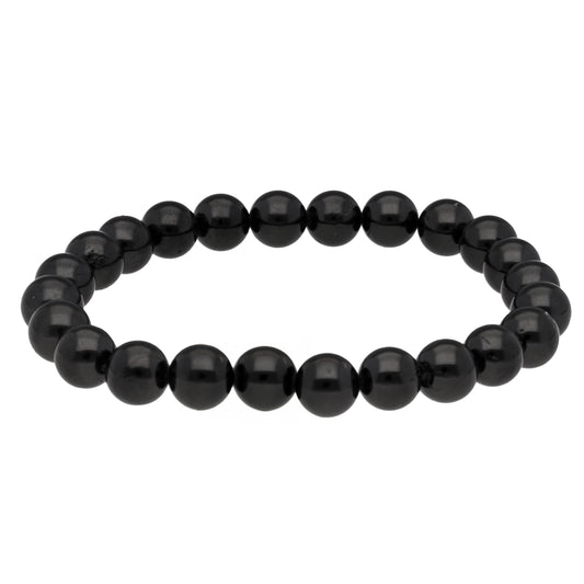 Turmalin, schwarz (Schörl) Kugelarmband | 8 mm