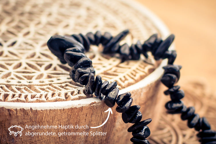 Turmalin, schwarz (Schörl) Splitterarmband