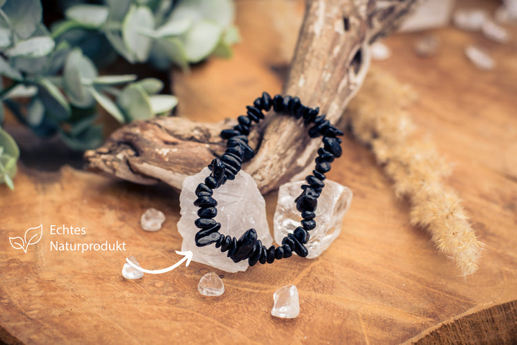 Turmalin, schwarz (Schörl) Splitterarmband