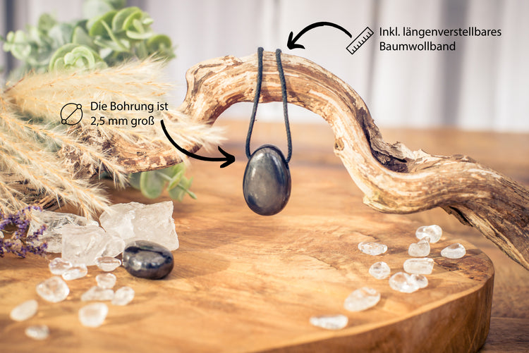 Schungit Tropfenanhänger