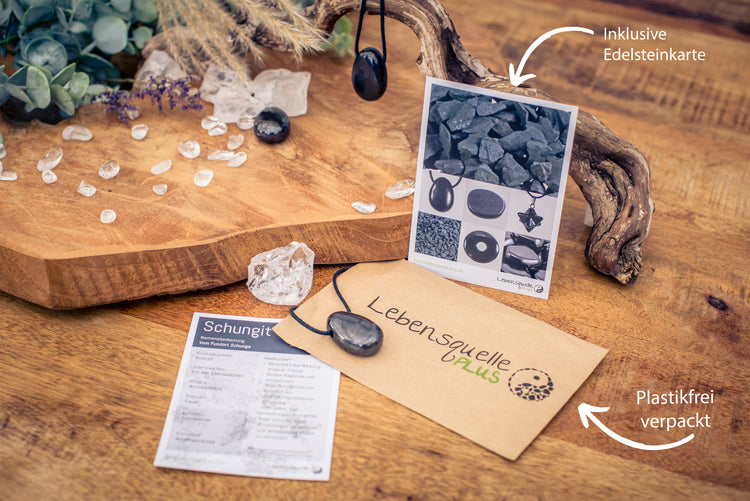 Schungit Tropfenanhänger