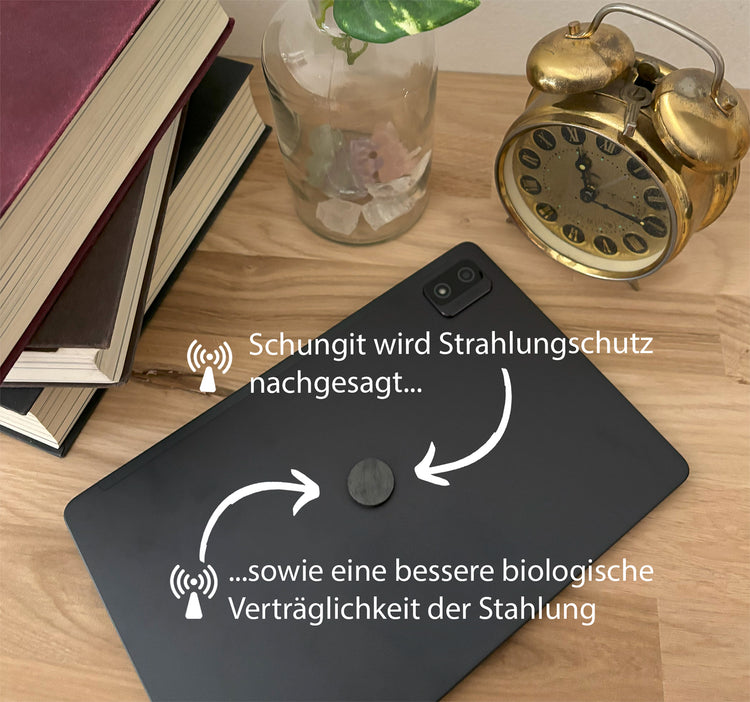 Schungit Aufkleber | Schutzplättchen vor EMF Strahlung