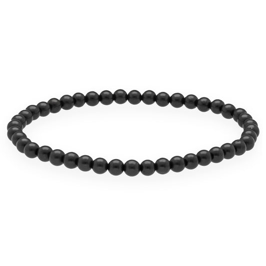 Schungit Mini-Kugelarmband | 4 mm