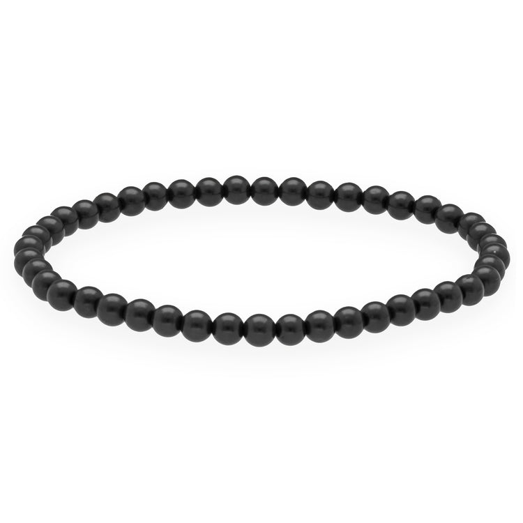 Schungit Mini-Kugelarmband | 4 mm