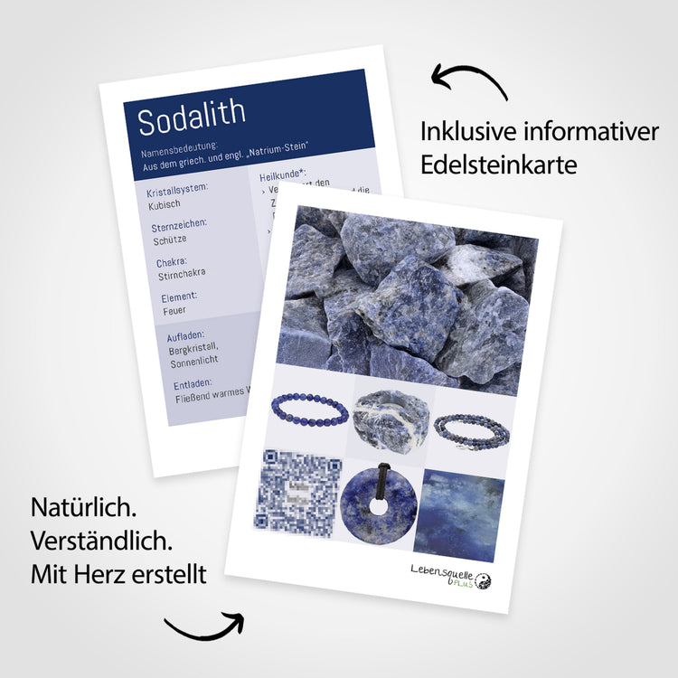 Sodalith Edelsteinkarte – im Lieferumfang enthalten