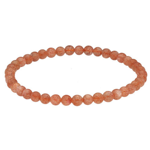 Mini bracelet boules en pierre de soleil | 4 mm