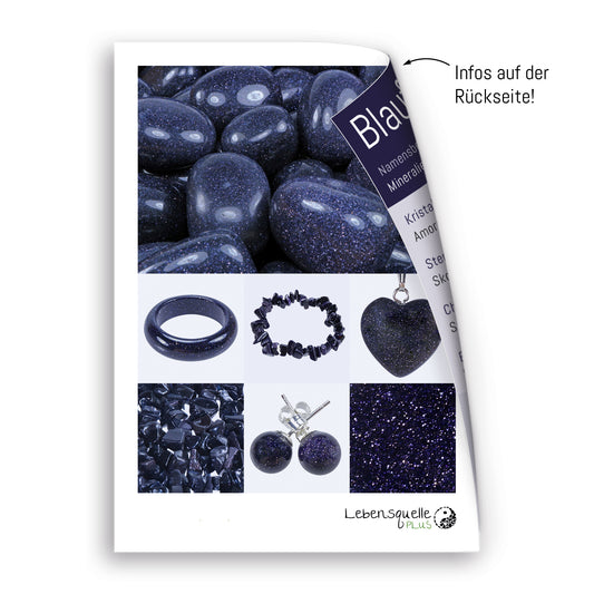 Blaufluss | Doppelspitze, gefasst | silberfarbene Öse