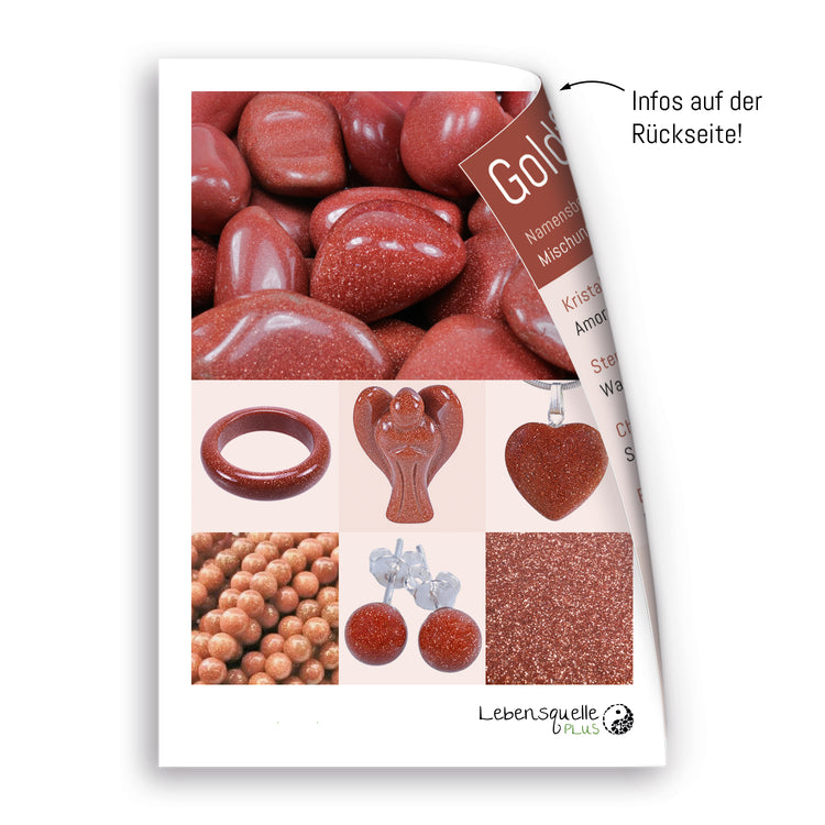 Goldfluss | Doppelspitze, gefasst | silberfarbene Öse