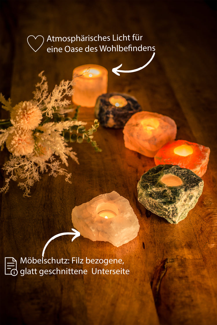 Bergkristall Teelichthalter