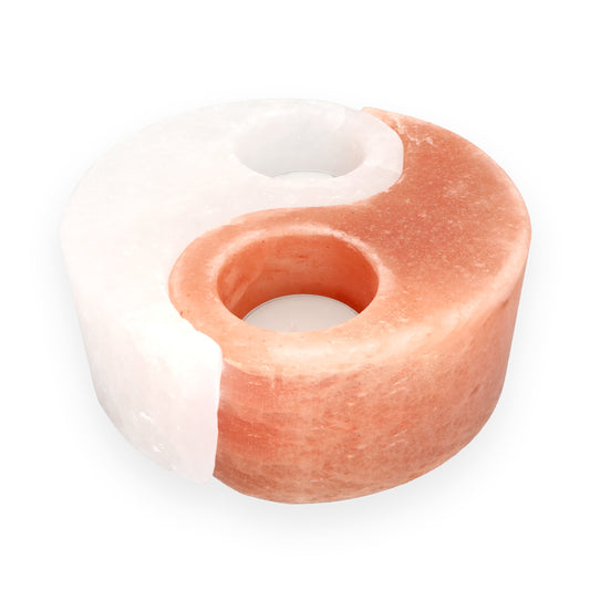 Salzkristall Teelichthalter "Yin&Yang"