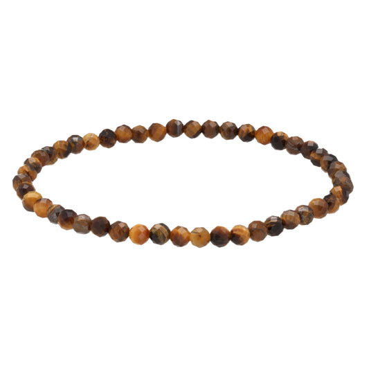 Tigerauge | facettiertes Armband | 4 mm