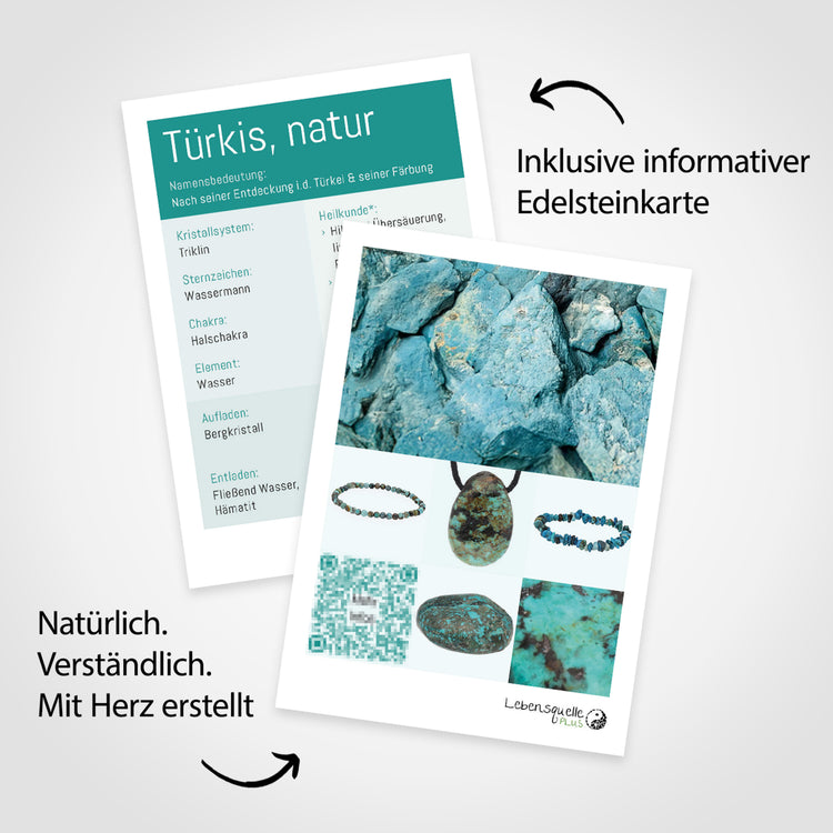 Turquoise, pierre roulée naturelle