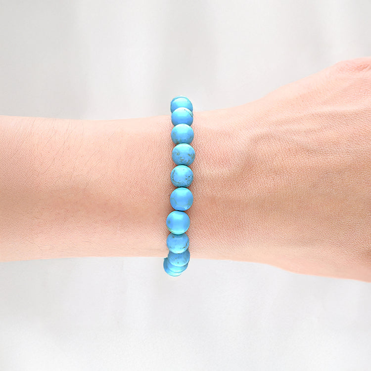 Türkis rec. Kugelarmband | 8 mm