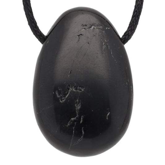 Turmalin, schwarz (Schörl) Tropfenanhänger B-Qualität