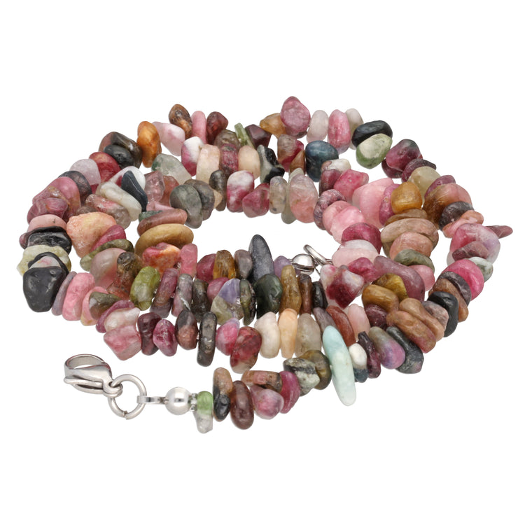 Turmalin, bunt Splitterkette | 45cm mit Verschluss