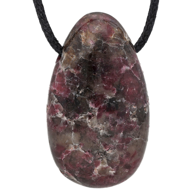 Turmalin, rot (Rubellit) Tropfenanhänger