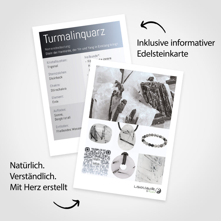 Tourmaline Quartz Tumbled Stone