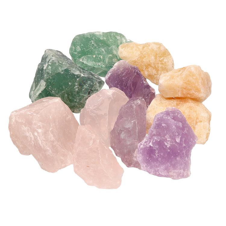 Wassersteine „Erholsamer Schlaf" Mischung | Orangencalcit + Rosenquarz + Fluorit + Amethyst