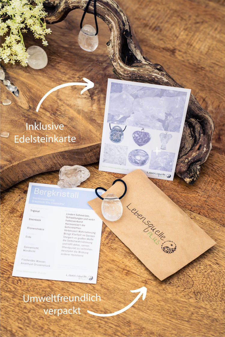 Bergkristall Tropfenanhänger