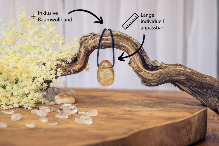 Citrin Tropfenanhänger