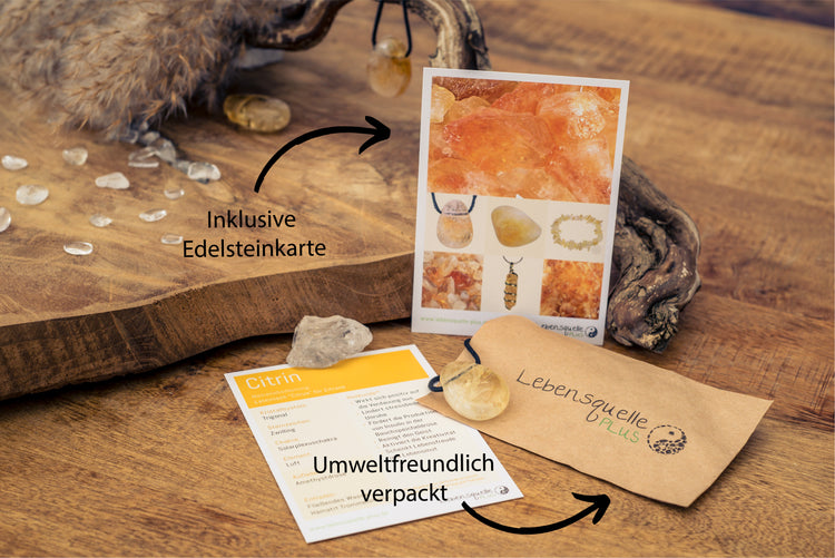 Citrin Tropfenanhänger