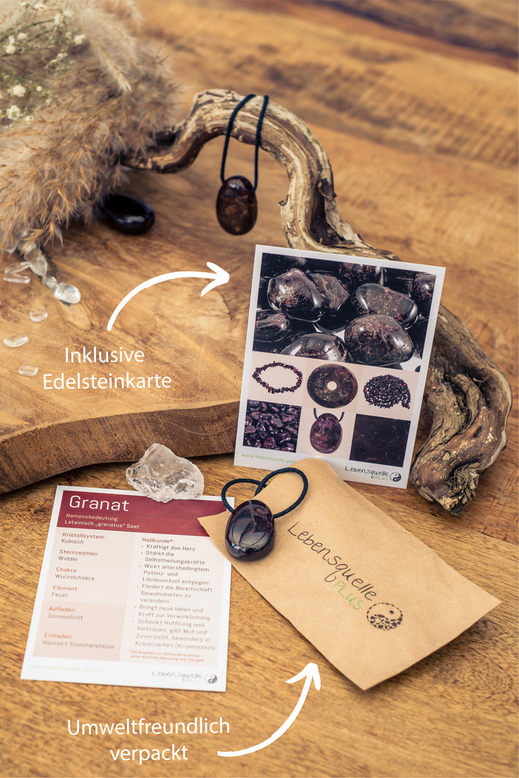 Granat Tropfenanhänger