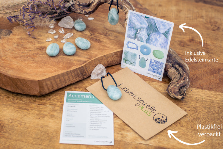 Aquamarin Tropfenanhänger