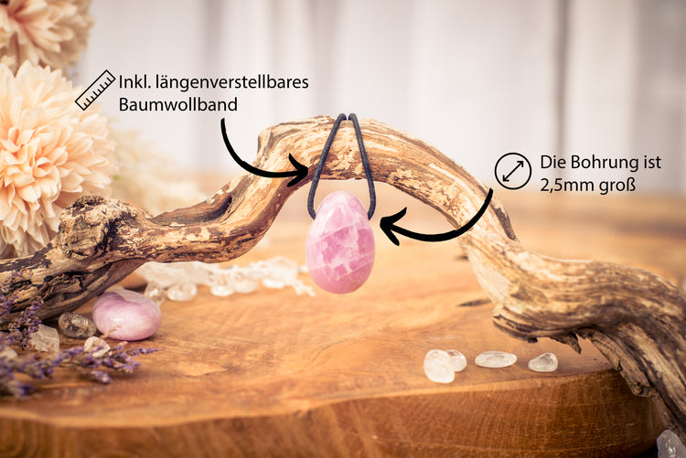 Kunzit Tropfenanhänger