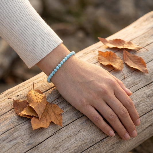 Larimar Mini-Kugelarmband | 4 mm