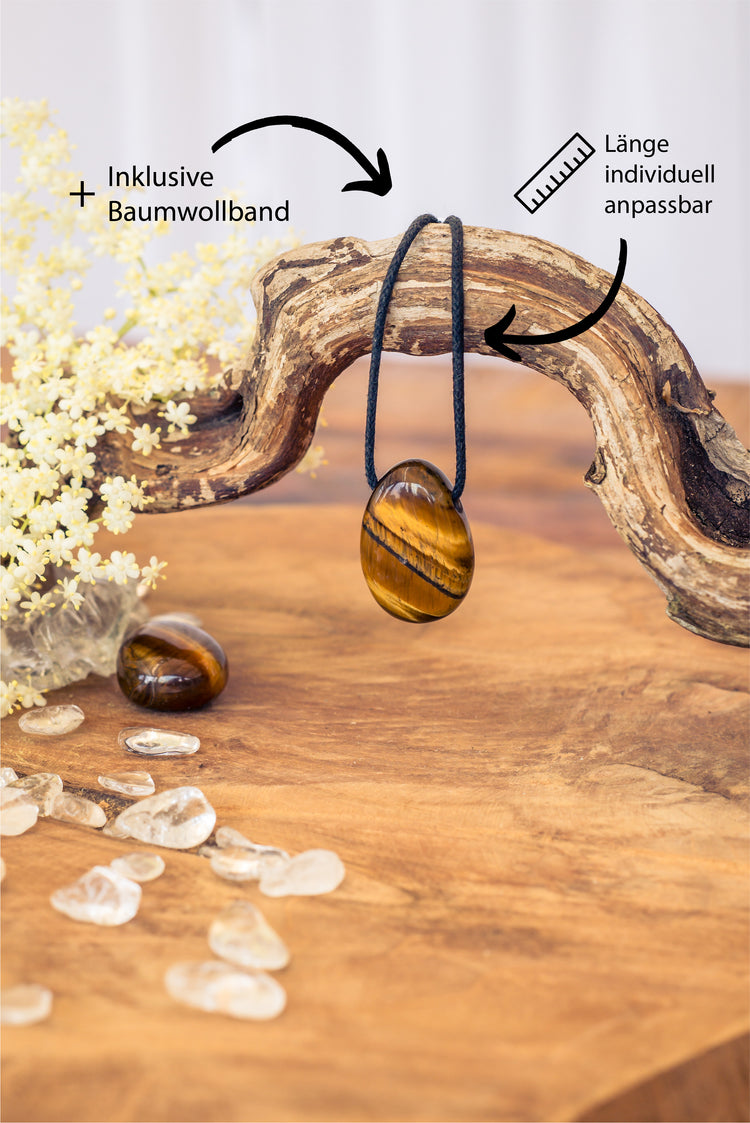 Tigerauge Tropfenanhänger