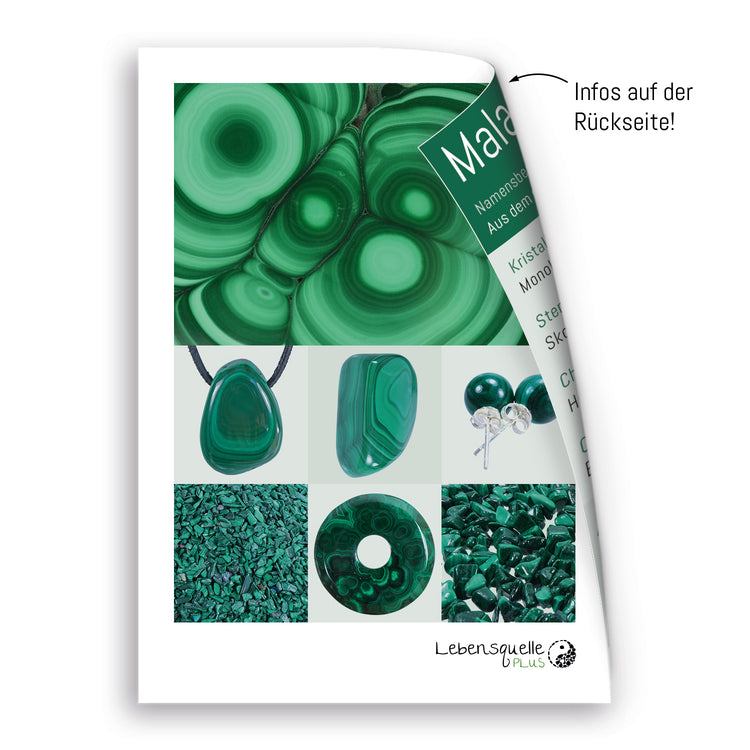 Malachit Donut | 30 mm Anhänger + Baumwollband