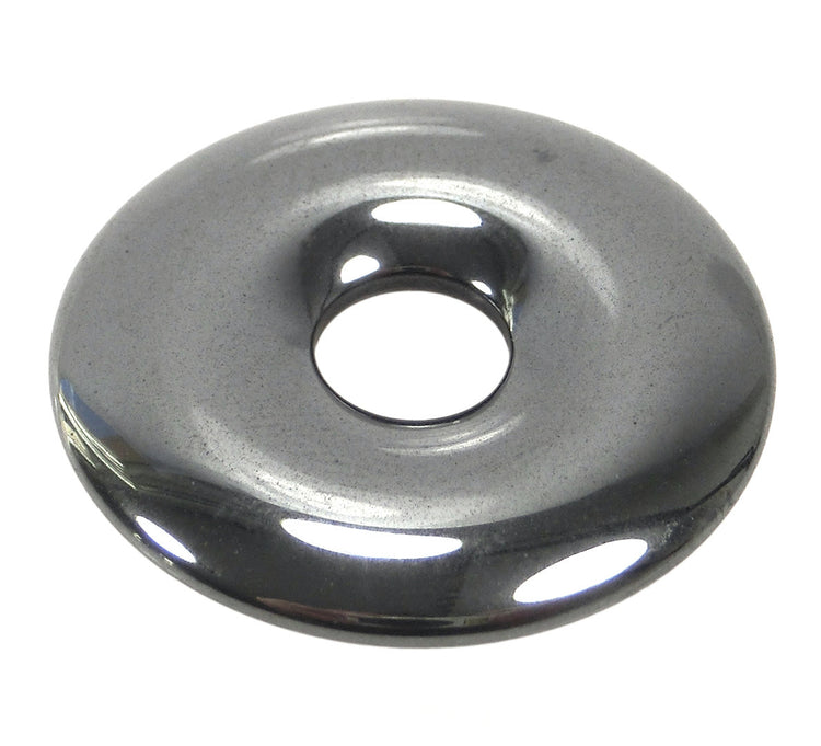 Hämatit Donut | 30 mm Anhänger + Baumwollband