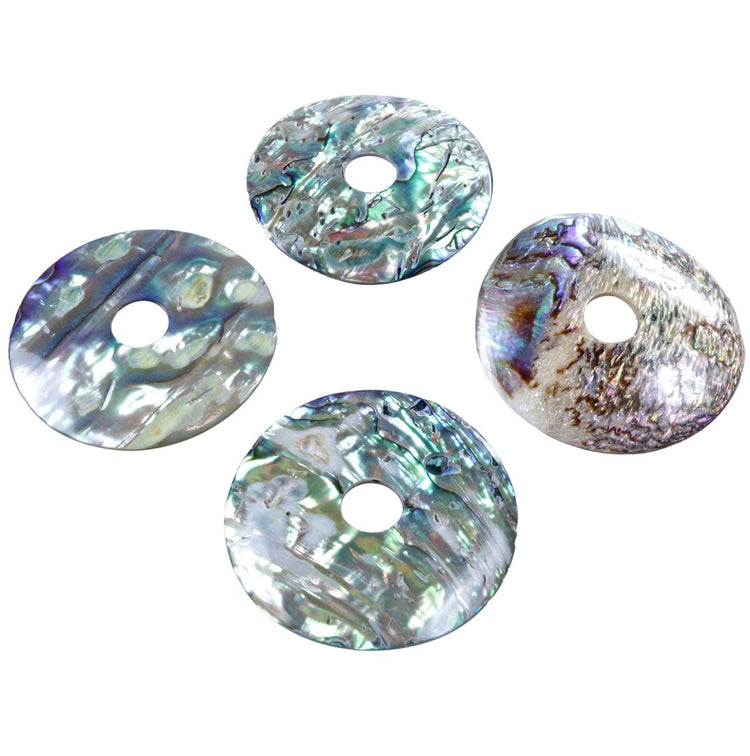Abalone Donut | 40 mm Anhänger + Baumwollband