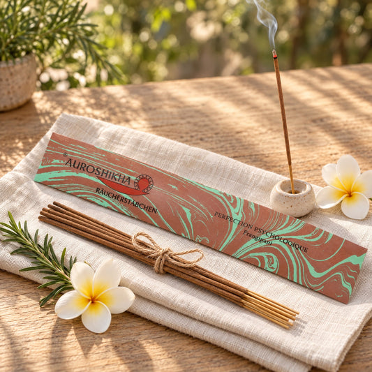 Auroshikha Räucherstäbchen Frangipani mit Frangipani-Blüten