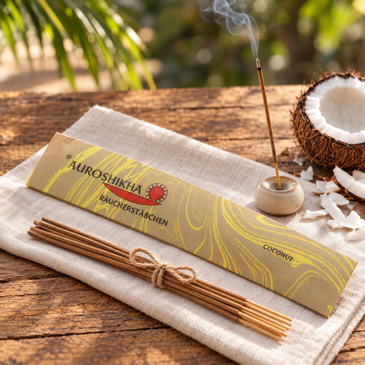 Auroshikha Räucherstäbchen Coconut mit Kokosnuss
