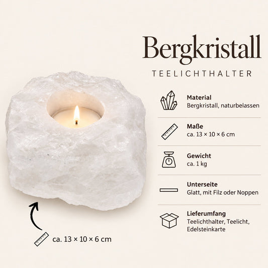 Steckbrief Bergkristall-Teelichthalter