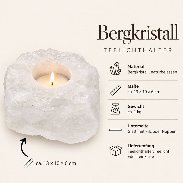 Steckbrief Bergkristall-Teelichthalter