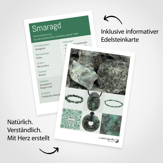 Smaragd Edelsteinkarte – im Lieferumfang enthalten