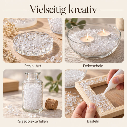 Bergkristall-Granulat für Resin-Art, Dekoschale, Glasobjekte und Basteln