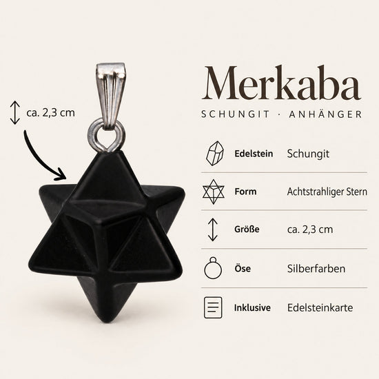 Steckbrief Schungit Merkaba – ca. 2,3 cm