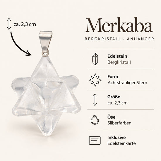 Steckbrief Bergkristall Merkaba – ca. 2,3 cm