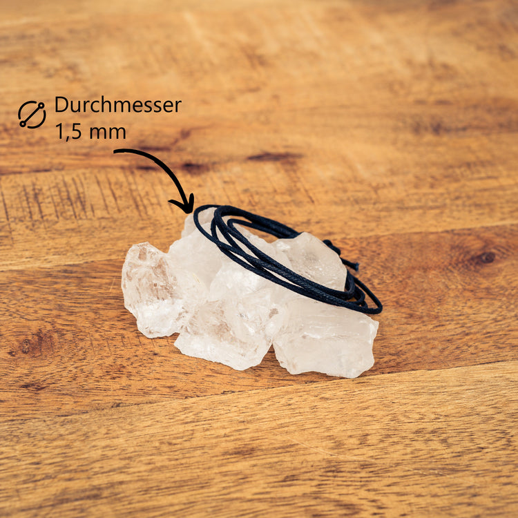 Schwarzes Baumwollband – Durchmesser 1,5 mm