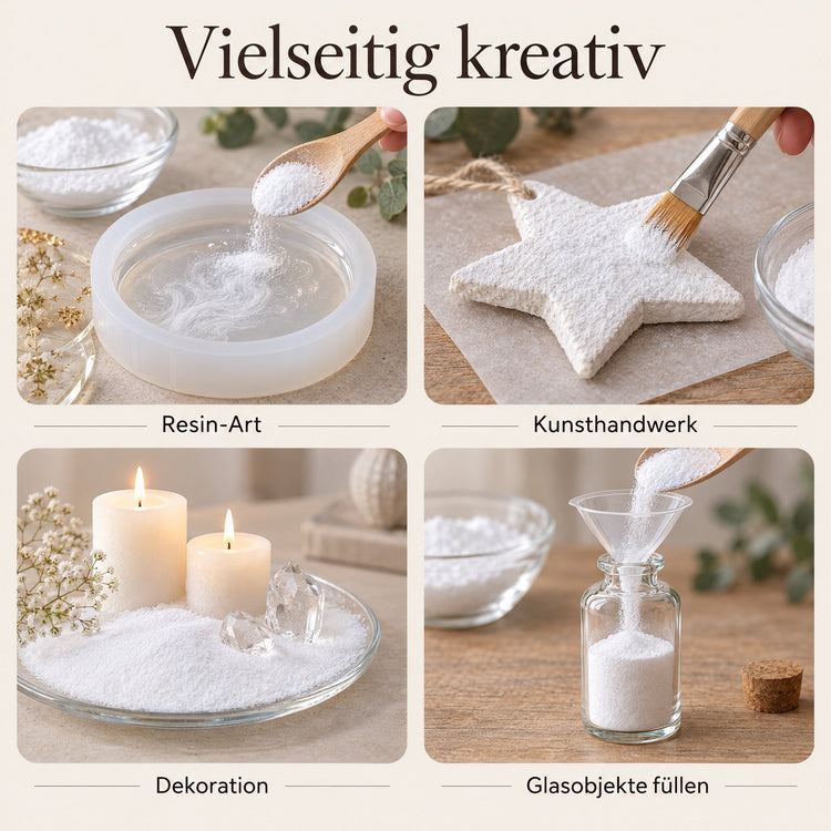 Bergkristall-Puder für Resin-Art, Kunsthandwerk, Dekoration und Glasobjekte